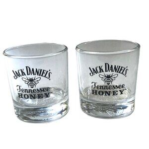 JACK DANIELS Tennessee Honey Whiskey Highball Tumbler Glasses 12 oz Set of 2